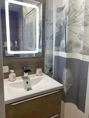 Salle de bains dans l'établissement Studio CANNES PARC CROISETTE