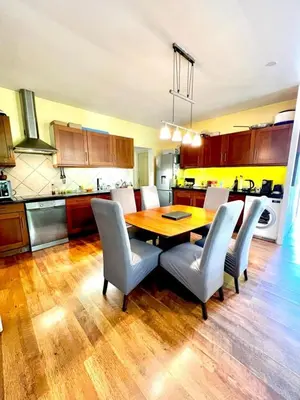 Cuisine ou kitchenette dans l'établissement Holiday home in the city-center of Antibes with a private pool