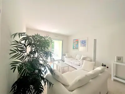 Un ou plusieurs lits dans un hébergement de l'établissement Ambre d' Or apartment by Welcome to Cannes