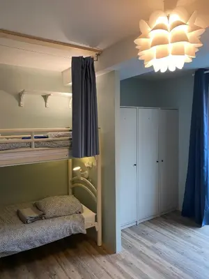 Un ou plusieurs lits dans un hébergement de l'établissement Bohobos Hostel