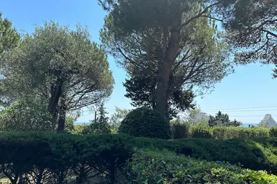 Jardin de l'établissement Studio climatisé avec piscine-tennis-parking