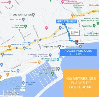 Plan de l'établissement PWS Cosy 1 bed in Golfe Juan - tennis pool & beach