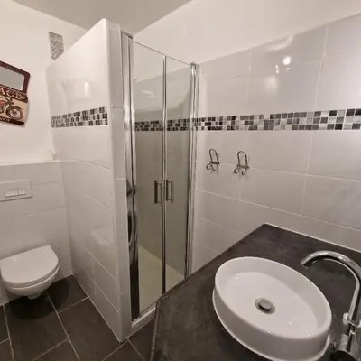 Salle de bains dans l'établissement magnifique studio 2 pers, plage à 120 mètres