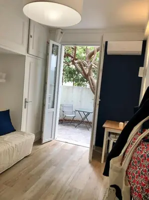 Coin salon dans l'établissement Studio bord de mer, Croisette, Cannes