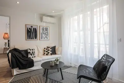 Coin salon dans l'établissement Appartement Ebène - Welkey
