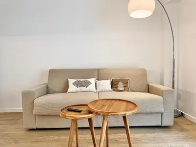 Coin salon dans l'établissement Appartement Cannes 2 chambres - 14J