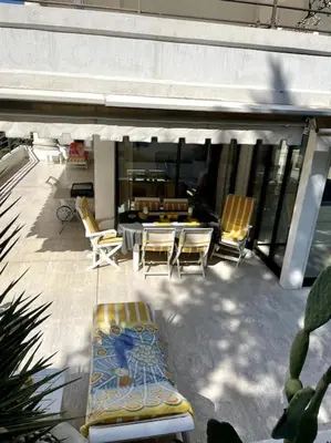 Balcon ou terrasse dans l'établissement Luxus Wohnung nahe Croisette