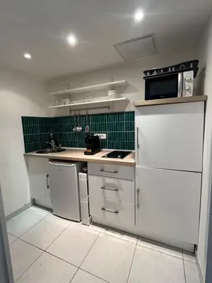 Cuisine ou kitchenette dans l'établissement Studio au cœur de Cannes