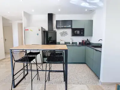 Cuisine ou kitchenette dans l'établissement 1 bedroom Velasquez, 5 mins from Croisette 244 Cannes Riviera