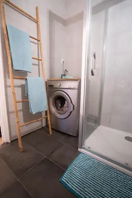 Salle de bains dans l'établissement Bleu Azur
