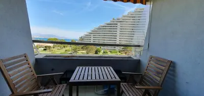 Balcon ou terrasse dans l'établissement Studio Balcony Sea View - 6th floor - FAME MARINA BAIE DES ANGES
