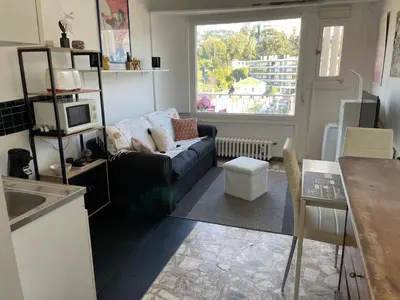 Cuisine ou kitchenette dans l'établissement Studio