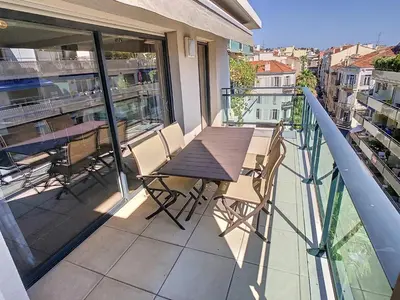 Balcon ou terrasse dans l'établissement 3 Bedrooms, 3 bathrooms central Cannes Lecerf 411