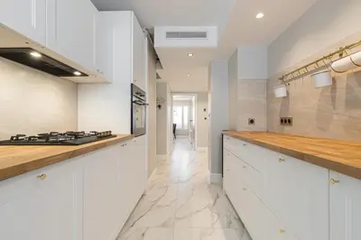 Cuisine ou kitchenette dans l'établissement St George