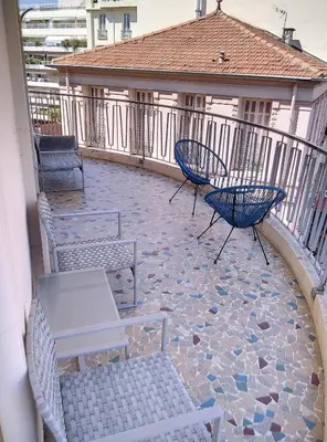 Balcon ou terrasse dans l'établissement Residence les Etoiles