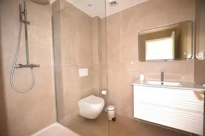Salle de bains dans l'établissement Studio Cannes Grand Hôtel Cormoran avec Terrrasse