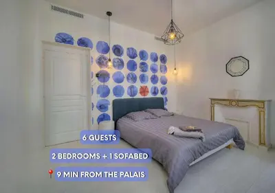 Un ou plusieurs lits dans un hébergement de l'établissement Superb 2 Bedrooms, 1 sofabed 3P1 by RIVAEVENT
