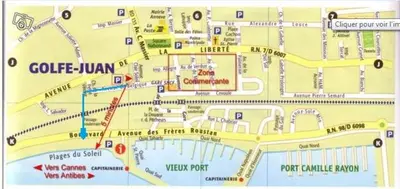 Plan de l'établissement Studios à Golfe juan