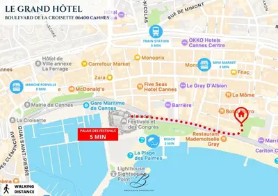 Plan de l'établissement Grand Hotel - Studio Croisette