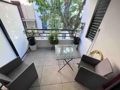 Balcon ou terrasse dans l'établissement Le Cosy Corner : Apt 2 pers de standing + Terrasse