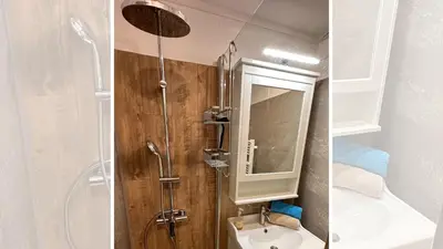 Salle de bains dans l'établissement Seaside501