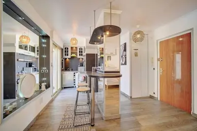 Cuisine ou kitchenette dans l'établissement Beautiful 28m2 studio with balcony