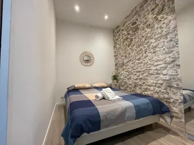 Un ou plusieurs lits dans un hébergement de l'établissement Charming Haven in Antibes