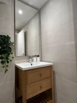 Salle de bains dans l'établissement Studio proche plage et vieil Antibes + Parking