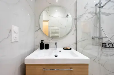 Salle de bains dans l'établissement Renovated Apartment in the Heart of Cannes