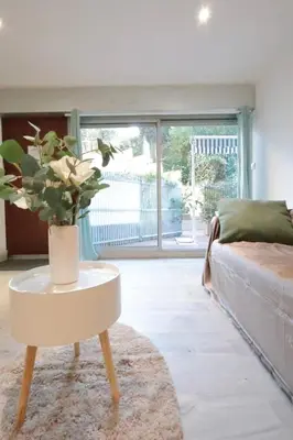 Un ou plusieurs lits dans un hébergement de l'établissement Le Cocon Tanit - Apt 4 Prs - piscine - 5 min plages