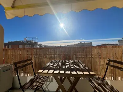 Balcon ou terrasse dans l'établissement Savannah appartement proche Carlton, by Welcome to Cannes