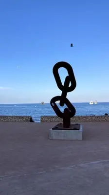 Vue générale sur la mer ou vue sur la mer prise depuis l'appartement