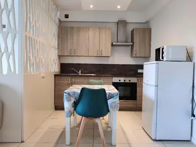 Cuisine ou kitchenette dans l'établissement Antibes Center Cozy Big Studio