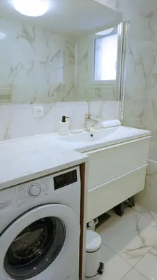 Salle de bains dans l'établissement Proche Centre Ville, T4, Exclusivité Congrès - Palmazur Vacances