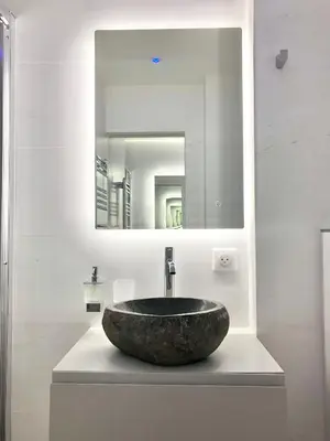 Salle de bains dans l'établissement Palm Beach apartment