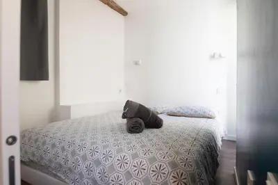 Un ou plusieurs lits dans un hébergement de l'établissement Ragnar House - 3 pièces à 200m de la mer