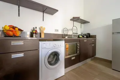 Cuisine ou kitchenette dans l'établissement La Cabane Bambou