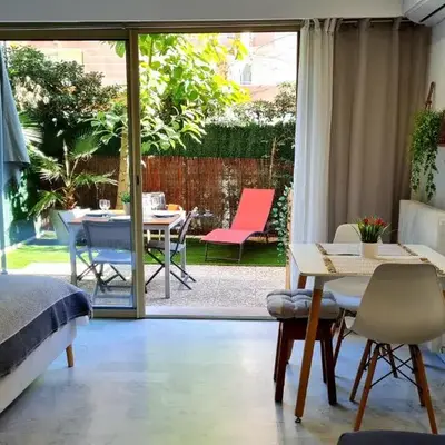 Studio Sun-Beach avec parking et jardin - 500m des plages de Juan Les Pins