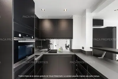 Cuisine ou kitchenette dans l'établissement Cannes appart 3 chambres luxe - Impératrice