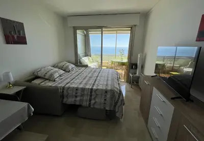 Un ou plusieurs lits dans un hébergement de l'établissement Azur Bleu