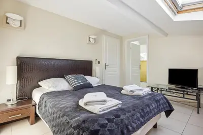 Un ou plusieurs lits dans un hébergement de l'établissement Villa Bastide : Sea view / Hot Tub / Sauna