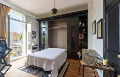 Un ou plusieurs lits dans un hébergement de l'établissement Magnifique 2 chambres Centre Cannes - 4 personnes - WIFI Terrasse