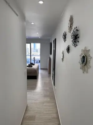 Un ou plusieurs lits dans un hébergement de l'établissement Superbe Studio avec balcon Rue d’Antibes
