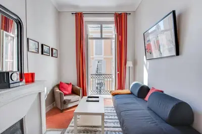 Coin salon dans l'établissement A084-Welcoming apartment in Rue d'Antibes the heart of Cannes
