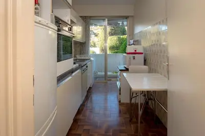 Cuisine ou kitchenette dans l'établissement A081-Cannes Appartement avec terrasse au calme