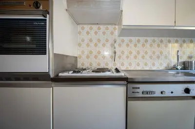 Cuisine ou kitchenette dans l'établissement A081-Cannes Appartement avec terrasse au calme