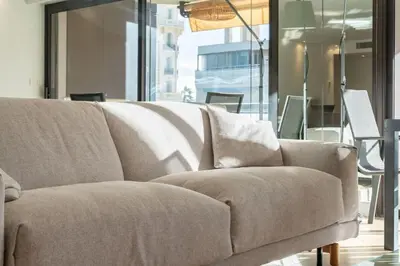 Coin salon dans l'établissement Magnificent 2 bedroom in the heart of Cannes