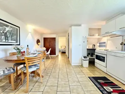 Cuisine ou kitchenette dans l'établissement Bas de villa provençale 2 pièces avec Jardin