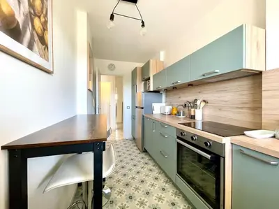 Cuisine ou kitchenette dans l'établissement Magnifique 2P vue mer Terrasse Parking