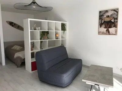 Coin salon dans l'établissement Studio « Oasis Provençale »